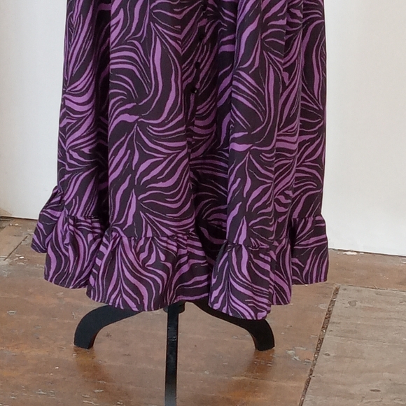 En Saison purple and black Tiger Tiered maxi dress - Picture 5 of 9